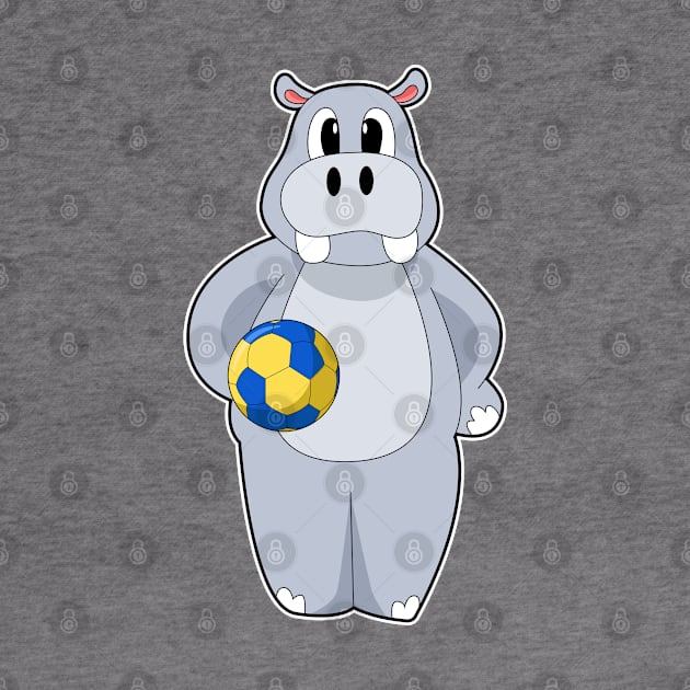 Hippo Handball player Handball by Markus Schnabel